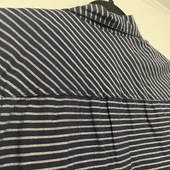 Nautical White and Blue Striped Blouse, Large - Picture 8 of 8